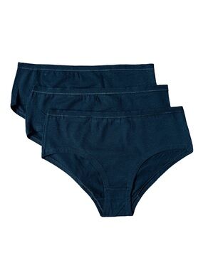Women’s 3-Pack Cotton Panties Size L Black PEPCO